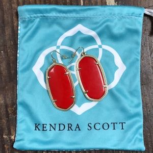 Kendra Scott Danielle Earrings in Bright Red